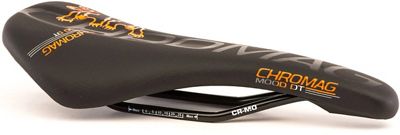 Chromag Mood Durable Top Bike Saddle - Black - Orange - 135mm Wide, Black - Orange